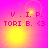 Pixelated icon with pink and yellow gradient background displaying 'V. I. P. TORI B. <3' text in pink, featuring animated light effects.