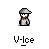 Pixelated character with gray hat and brown mouth, transitioning through multiple poses including full-body, head-only, and skeletal views.