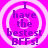 Four identical circular icons with concentric rings display text on a bright pink background.