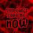 Red background with repeating black text "YOU CAN'T SAVE ME NOW" in pixelated font, showing animation changes across frames.