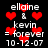 Pixelated text and red heart symbols on a black background, with animated heart size variations.