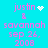 Pixelated text on cyan background shows 'justin & savannah sep.26. 2008' with animated heart and sparkle effects replacing static text.
