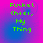 Green pixelated text 'Rocket Cheer. My Thing' on a pink-to-blue gradient background with subtle circular patterns.