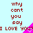 Pixelated text and pink triangles on a light blue background with repeated phrases.