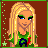 Animated contact sheet of a pixel-art character with blonde hair, green top, and black shorts across multiple frames showing pose variations and text display.