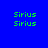 Blue background with cyan rectangular blocks and green pixelated text reading 'Sirius' repeated across the image.