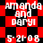 Red and black checkered background with repeated white text "amanda and daryi" and date "5-21-08" in pixelated font.