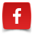 Red square icon with rounded corners featuring a white lowercase 'f' in the center, set against a light gray background with a subtle shadow effect.
