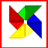 nine pinwheel-shaped icons with rotating colored segments in red, green, blue, and yellow, each in a distinct border color