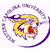 Pixelated circular icon with purple border and yellow central figure holding red object against light background.