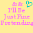 Yellow background with pink text reading "I'll Be Just Fine Pretending" and two pink ampersands flanking a cyan heart symbol.