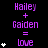 Purple text and white heart symbols animate on a black background, with heart counts increasing from one to three then resetting.