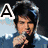 Four show a person in various poses with text overlays: A, D, A, M. The top-left has the person holding a microphone against a blue background