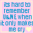 Pixelated text on pink background with yellow border; text reads 'its hard to remember U&ME when it only makesit me cry' with heart symbols changing across frames.