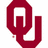 Pixelated red 'OU' monogram on white background next to red rectangle with white text 'Oklahoma University Football' in pixelated font.