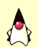 Pixelated character with black cone-shaped head, red circular eye, white body, and black limbs in various poses on light yellow background.