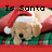 Two pixelated puppies wearing Santa hats with text asking if Santa has arrived yet.
