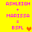 Yellow background displays pink text and heart symbols in two side-by-side with animation changes