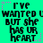Pixelated text on a bright green background with pink and gray star accents, repeating 'I've wanted but she has ur heart.' in black block letters.