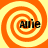 Four identical orange and yellow spiral patterns arranged in a , each containing the text 'Anie' in black pixelated font