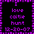 Pixelated purple text on black background with repeating pattern of 'I love caitie hunt 12-20-07' and border elements.
