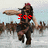 Animated sequence of a character in pirate attire running with arms extended, overlaid with red text changing from 'See' to 'Jack' to 'Run' against a blurred crowd background.