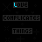 pixelated text elements cycling through color variations and partial letter changes against a black background