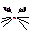 Pixelated animation of a black cat-like face with pink nose and purple eyes, showing eye closure progression across frames.