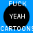 Blue background with four black circular shapes containing white text, repeated horizontally and vertically.