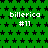 Green background with repeating black star pattern, white text 'billerica #11' repeated across the image in a