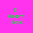 Four pixelated display 'I Heart Pink' text with varying background colors: bright pink, light blue, cyan, and lavender