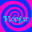Four identical display a blue and pink spiral background with cyan text reading 'Morgan' in a stylized font