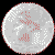 A contact sheet of 10 animated frames showing a pixelated circular icon with red text and a stylized figure, paired with bold "50 CENT" text on the right side.