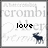 Pixelated icon with repeated 'Abercrombie' text background, featuring a dark blue moose silhouette and changing foreground text elements.