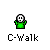 Pixelated green-shirted figure with white face in multiple poses and speech bubbles, set against gray background.