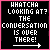 Two side-by-side pixel art frames of a black background with pink border displaying text and arrow, showing color variation between frames.