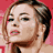 A 48x48 pixel animated contact sheet showing three sampled frames of a celebrity's face in different poses and backgrounds, with the rightmost frame missing content.