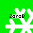Four white snowflake-shaped icons on a bright green background, each with 'ZaraB' text above them in black pixelated font.