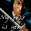 A four- of Harry Potter character images with overlaid text, each showing distinct poses and backgrounds