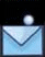 Animated sequence showing a light blue envelope with white flap and dark outline, accompanied by shifting circular elements above it against black background.