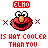 Pixelated Elmo face with orange nose and white eyes, red text "ELMO" above and below, repeating "IS HAY COOLER THAN YOU" in red pixel font across three of a