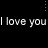 Animated text sequence displaying 'I love you' repeated with color variations and 'A LOT...' at the bottom, framed by dotted lines.