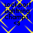 Blue background with yellow diamond lattice pattern, black text reading "Lockport Lightning Champs!" and small black arrow symbol.