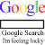 Animated sequence of Google Search interface elements with text variations and color-coded letters, showing search results progression.