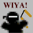 Pixelated image with two black ninja figures holding yellow nunchucks, text reading WIYA! and I'll kick your ass!