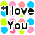 A static image with colorful polka dots background and text listing names with a heart symbol.