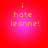Four identical circular icons arranged in a , each displaying orange text on a red-to-pink gradient background