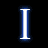 Static image of text and symbols on black background: white 'I' with blue glow, dark blue rectangle, red heart, brownish-red rounded shape above of 'MY CHILD' in glowing white letters