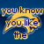 Yellow dolphin-shaped icon with blue text on a dark blue background, displaying sequential phrases across four