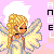 Pixel art contact sheet of two angel characters with blonde hair, white wings, and yellow dresses against a pink background, featuring vertical text reading "ANGEL" on the right side.